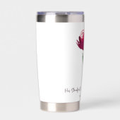 Zijn steadfast Love waterverf red rose Geïsoleerde Drinkbeker (Voorkant)