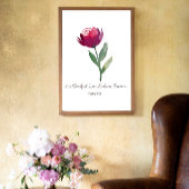 Zijn steadfast Love waterverf red rose Poster