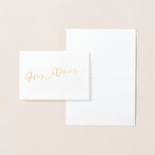 Zijn stembriefkaart op woensdag folie kaarten (Display)