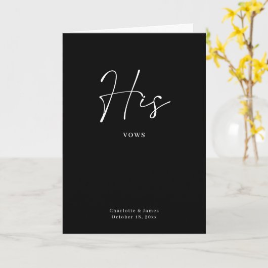Zijn stemkaart minimalistisch script maroon Black Kaart (Gele Bloem)