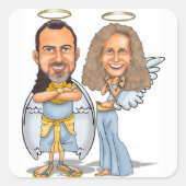 ZIJN STICKER EN HAAR ANGELS (Voorkant)