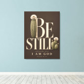 ZIJN STIL | Psalm 46:10 Canvas Afdruk (Insitu (Houten vloer))