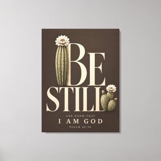 ZIJN STIL | Psalm 46:10 Canvas Afdruk (Voorkant)