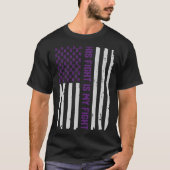 Zijn strijd - Amerikaanse vlag Epilepsy Bewustmaki T-shirt (Voorkant)
