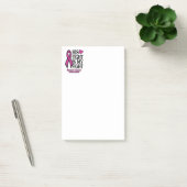 Zijn strijd... borstkanker post-it® notes (Kantoor)