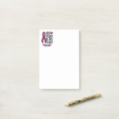 Zijn strijd... borstkanker post-it® notes (Op bureau)