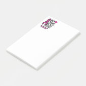 Zijn strijd... borstkanker post-it® notes (Schuin)