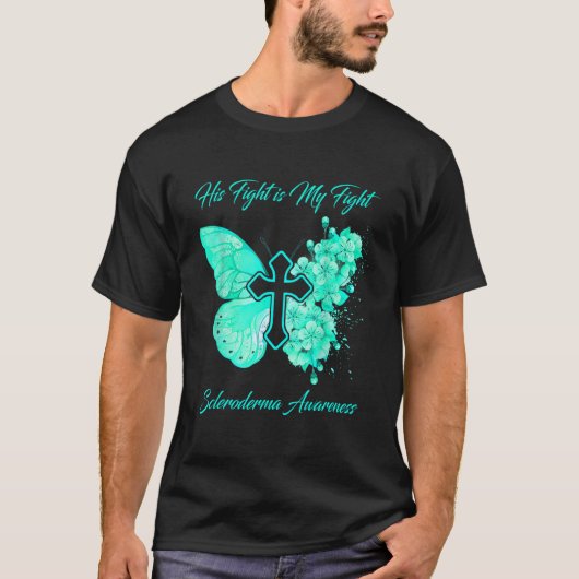 Zijn strijd is mijn beste deroderma-bewustzijn t-shirt (Voorkant)