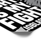 Zijn strijd is mijn gevecht tegen Glioblastoom GBM Poster (Hoek)