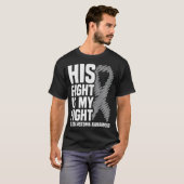 Zijn strijd is mijn gevecht tegen Glioblastoom GBM T-shirt (Voorkant volledig)