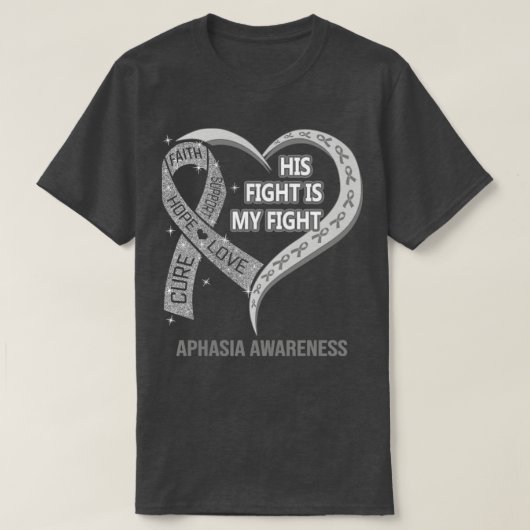 Zijn strijd is mijn gevecht tegen het linthart Aph T-shirt (Design voorkant)