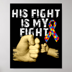 Zijn Strijd Is Mijn Strijd Autisme Bewustzijn Steu Poster