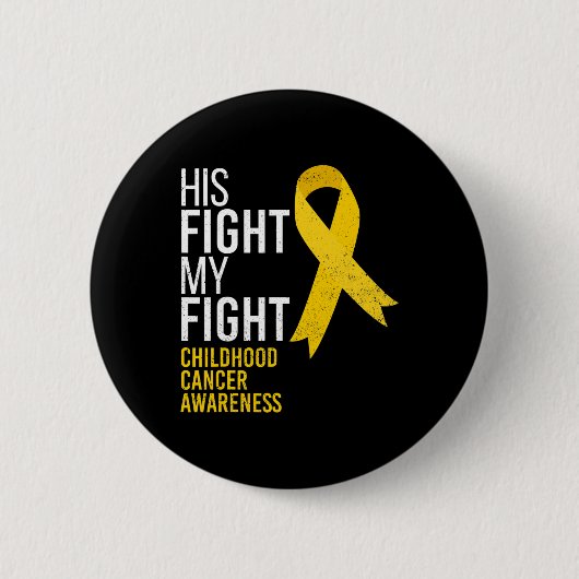 Zijn strijd is mijn strijd: bewustwording van kank ronde button 5,7 cm (Voorkant)