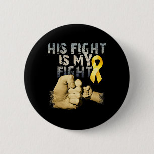 Zijn strijd is mijn strijd bewustzijn van kinderka ronde button 5,7 cm