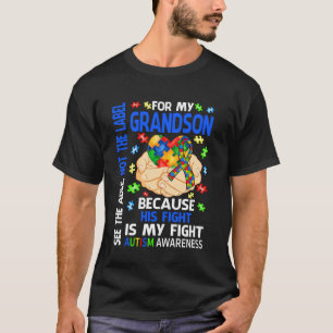 Zijn Strijd Is Mijn Strijd Blauwe Kleinzoon Autism T-shirt