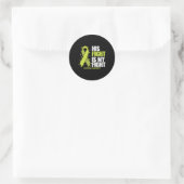 Zijn Strijd Is Mijn Strijd Bloedkanker Lymfoom Bew Ronde Sticker (Tas)