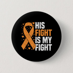 Zijn Strijd Is Mijn Strijd Leukemie Bewustzijn Blo Ronde Button 5,7 Cm