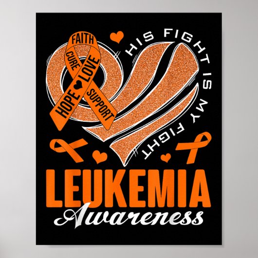 Zijn Strijd Is Mijn Strijd Leukemie Bewustzijn Har Poster (Voorkant)