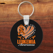 Zijn Strijd Is Mijn Strijd Leukemie Bewustzijn Har Sleutelhanger (Voorkant)