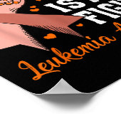 Zijn Strijd Is Mijn Strijd Leukemie Bewustzijn Ste Poster (Hoek)