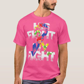 Zijn strijd is mijn strijd om autisme en steun t-shirt