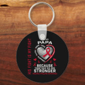 Zijn Strijd Is Mijn Strijd Papa Multipel Myeloom B Sleutelhanger (Voorkant)