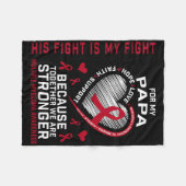 Zijn Strijd Is Mijn Strijd Papa Multiple Myeloom B Fleece Deken (Voorkant (Horizontaal))