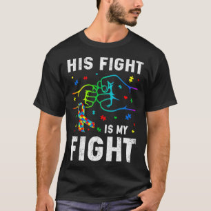 Zijn Strijd Is Mijn Strijd Puzzel Vuist Autisme Be T-shirt