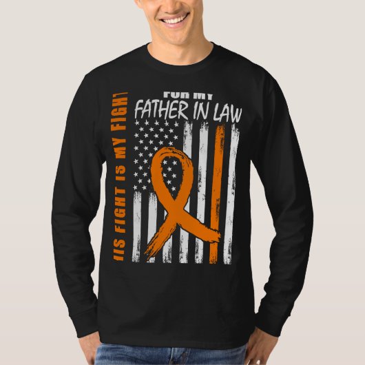 Zijn Strijd Is Mijn Strijd Schoonvader Leukemie Be T-shirt (Voorkant)