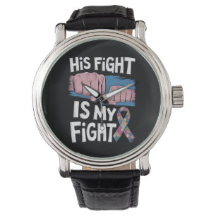 Zijn Strijd Is Mijn Strijd Steun Autisme Bewustzij Horloge