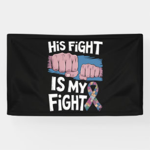 Zijn Strijd Is Mijn Strijd Steun Autisme Bewustzij Spandoek