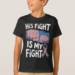 Zijn Strijd Is Mijn Strijd Steun Autisme Bewustzij T-shirt