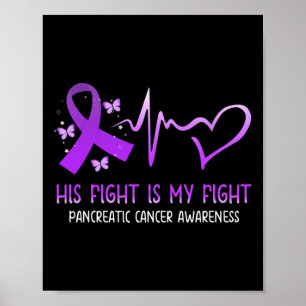 Zijn strijd is mijn strijd tegen alvleesklierkanke poster