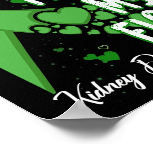 Zijn strijd is mijn strijd tegen de groene ribbon  poster (Hoek)