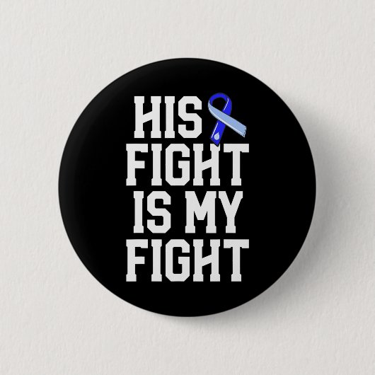 Zijn strijd is mijn strijd tegen de Hydrocephalus Ronde Button 5,7 Cm (Voorkant)