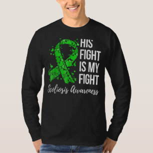 Zijn strijd is mijn strijd tegen de ziekte coliose t-shirt