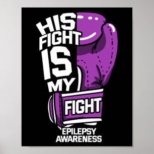 Zijn strijd is mijn strijd tegen epilepsie, neurol poster