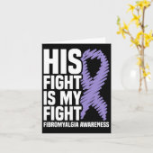 Zijn strijd is mijn strijd tegen fibromyalgie kaart (Gele Bloem)