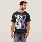 Zijn strijd is mijn strijd tegen fibromyalgie t-shirt (Voorkant volledig)