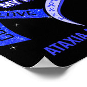 Zijn strijd is mijn strijd tegen het Ataxia Bewust Poster (Hoek)