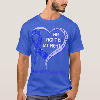 Zijn strijd is mijn strijd tegen het hart van het  t-shirt