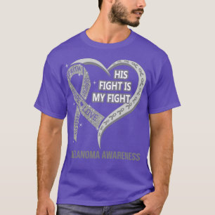 Zijn strijd is mijn strijd tegen het lintje-hart M T-shirt
