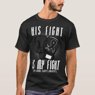 Zijn strijd is mijn strijd tegen huidkanker melano t-shirt