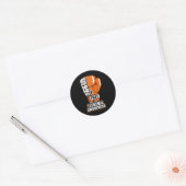 Zijn strijd is mijn strijd tegen leukemie ronde sticker (Envelop)