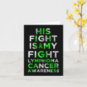 Zijn strijd is mijn strijd tegen lymfoom en bloedk kaart (Gele Bloem)