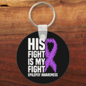 Zijn strijd is mijn strijd tegen Paarse lintepilep Sleutelhanger (Voorkant)