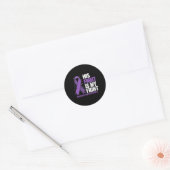 Zijn strijd is mijn strijd tegen pancreaskanker ronde sticker (Envelop)