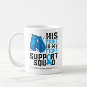 Zijn strijd is mijn strijd tegen prostaatkanker koffiemok (Links)