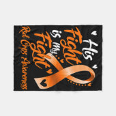 Zijn strijd is mijn strijd tegen RSD Crps Fleece Deken (Voorkant (Horizontaal))