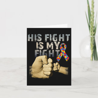 Zijn strijd is mijn vechtend autisme bewustzijn en kaart